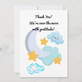 Twee naar de Maan Cute Verjaardagsfoto bedankkaart Kaart (Voorkant)