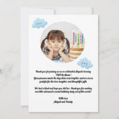 Twee naar de Maan Cute Verjaardagsfoto bedankkaart Kaart (Achterkant)