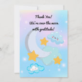 Twee naar de Maan Cute Verjaardagsfoto bedankkaart Kaart (Voorkant)