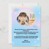 Twee naar de Maan Cute Verjaardagsfoto bedankkaart Kaart (Achterkant)