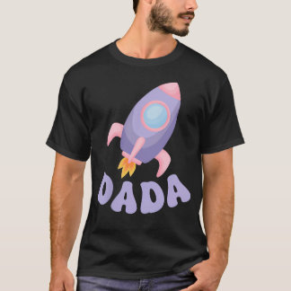 Twee naar de maan Dada van de verjaardagsmeisje as T-shirt