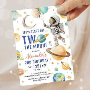 Twee naar de Maan! Jongen Astronaut Ruimte 2e Verj Kaart