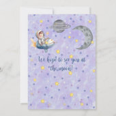 Twee naar de Maan Jongen Ruimteraket 2e Verjaardag Kaart (Achterkant)