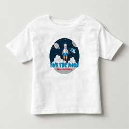 Twee naar de Maan Jongen Ruimteraket 2e Verjaardag Kinder Shirts