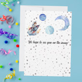 Twee Naar De Maan Raket Ruimte Blauwe Jongen 2e Ve Kaart