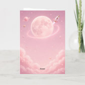 Twee Naar De Maan Verjaardag Kaart (Achterkant)