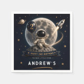 Twee Naar De Maan Verjaardag Servet (Voorkant)