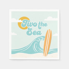 Twee naar de zee! Strand 2e verjaardag servetten