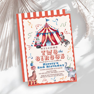 Twee naar het circus Carnaval Tent Dieren 2de verj Kaart