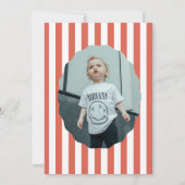 Twee naar het circus Carnaval Tent Foto 2e verjaar Kaart (Achterkant)