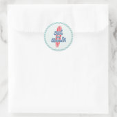 Twee naar het Strand Surf Strand 2e Verjaardag Ronde Sticker (Tas)