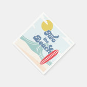 Twee naar het Strand Surf Strand 2e Verjaardag Servet (Hoek)