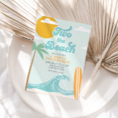 Twee naar het strand Surfstrand 2e verjaardagsuitn Kaart