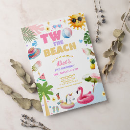 Twee naar het strand Tropische zomer 2de verjaarda Kaart