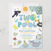 Twee naar het zwembad Zwembadfeest Zomer 2e verjaa Kaart (Voorkant)