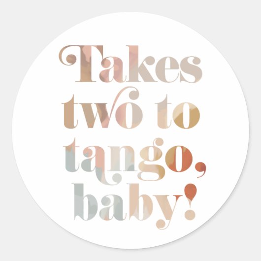 Twee naar Tango Sticker (Voorkant)