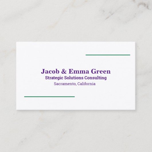 Twee Namen Aangepaste QR Visitekaartje (Voorkant)