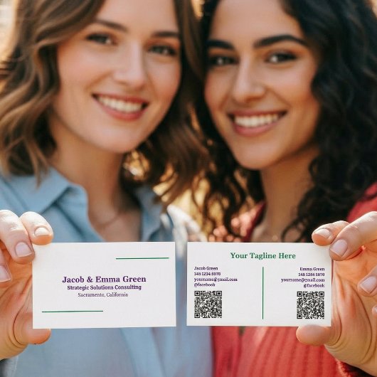 Twee Namen Aangepaste QR Visitekaartje