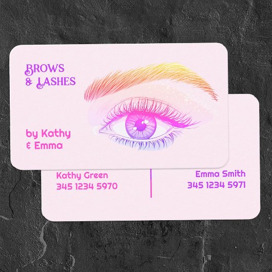 Twee namen Brows Lashes Tech Visitekaartje