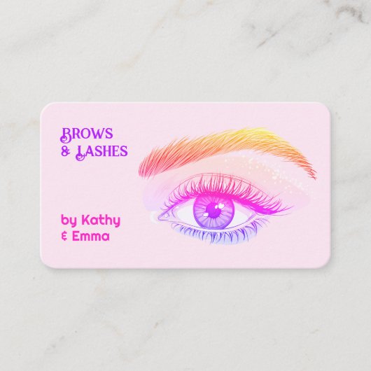 Twee namen Brows Lashes Tech Visitekaartje (Voorkant)