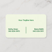 Twee namen Brows wimpers Tech Green Visitekaartje (Achterkant)