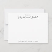 Twee namen Elegant Adresscript Flat Notitiekaartje (Voorkant)