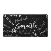 Twee namen koppel monogram zwart grijs wit