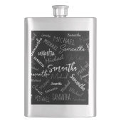 Twee namen koppel monogram zwart grijs wit flacon (Voorkant)