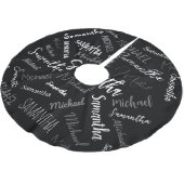 Twee namen koppel monogram zwart grijs wit kerstboom rok (Gekanteld)