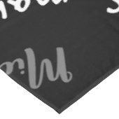 Twee namen koppel monogram zwart grijs wit tafelkleed (Gekanteld)