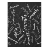 Twee namen koppel monogram zwart grijs wit tafelkleed (Voorkant)