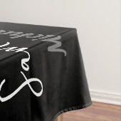 Twee namen koppel monogram zwart grijs wit tafelkleed (Voorbeeld)