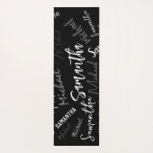 Twee namen koppel monogram zwart grijs wit yogamat (Achterkant)