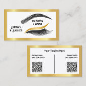 Twee namen Lashes Brows Tech QR Visitekaartje (Voorkant / Achterkant)