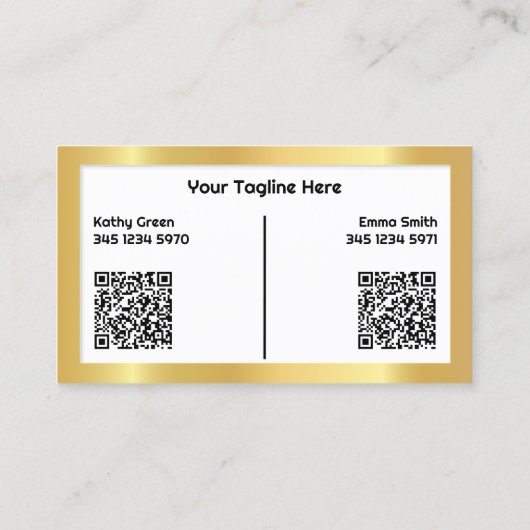 Twee namen Lashes Brows Tech QR Visitekaartje (Achterkant)