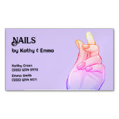 Twee namen Manicure Nails Magnetisch Visitekaartje (Voorkant)