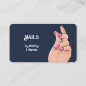 Twee Namen Manicure Navy Visitekaartje (Voorkant)