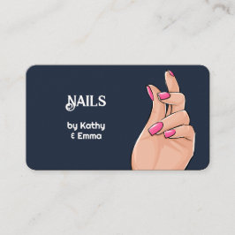 Twee Namen Manicure Navy Visitekaartje