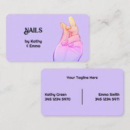 Twee namen Manicure Visitekaartje