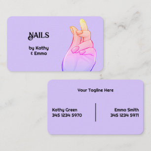 Twee namen Manicure Visitekaartje