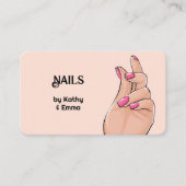 Twee namen Nail Tech Visitekaartje (Voorkant)