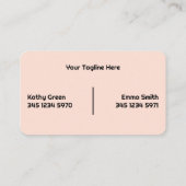 Twee namen Nail Tech Visitekaartje (Achterkant)