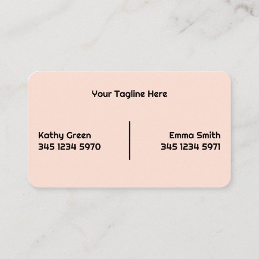 Twee namen Nail Tech Visitekaartje (Achterkant)