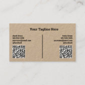 Twee namen QR Kraft Visitekaartje (Achterkant)