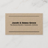 Twee namen QR Kraft Visitekaartje (Voorkant)