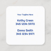 Twee Namen Schoonmakende Visitekaartje (Achterkant)