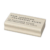 Twee namen & script lettertype modern retouradres rubberstempel (Stempel)