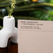 Twee Namen & Scriptdoopvont Modern Terugkeeradres Rubberstempel