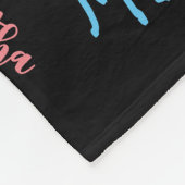 Twee namen stellen zich op monogram blauw lichtroz fleece deken (Hoek)