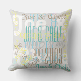 Twee Names Custom Polyester Sierkussen 20 x 20 inc